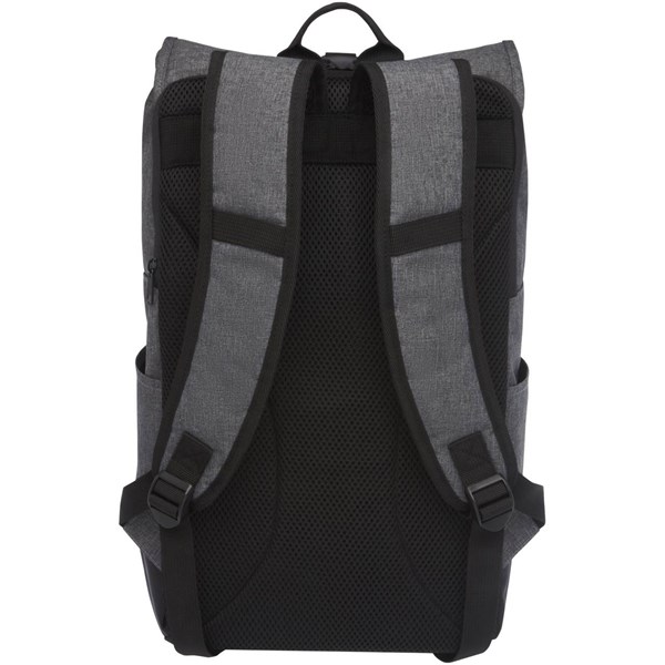 Obrázky: polyesterový rolovací ruksak na notebook, šedý, Obrázok 2